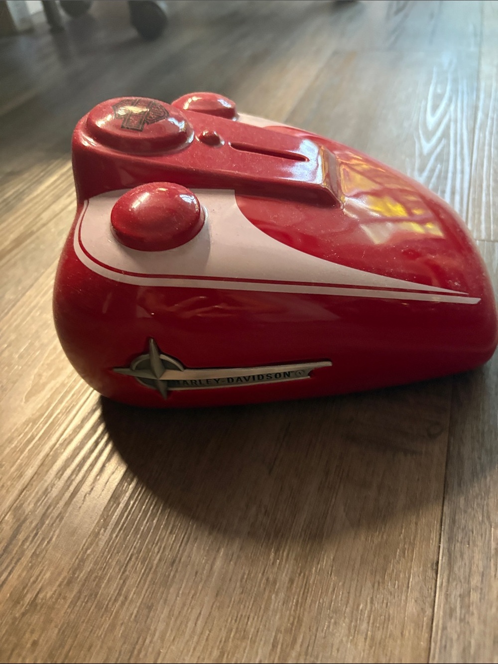 Harley-Davidson Red and White Controller Shell piggy bank